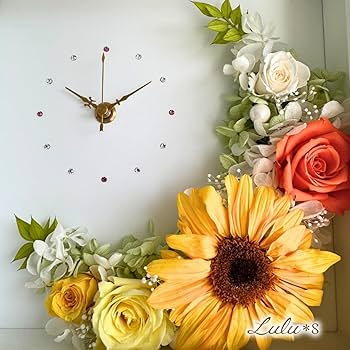 【Y】2点　ひまわり様 Amazon.co.jp: Lulu's ルルズ クレセントムーン花時計 ひまわり